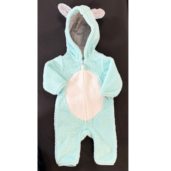 Carter's Baby Girls Hooded Fleece Coverall, Minty by Vanessa Jane