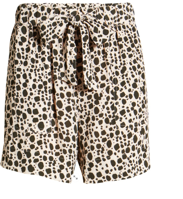 Sanctuary Endless Summer Ink Spot Drawstring Shorts, Size Large by Vanessa Jane
