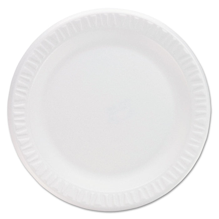 Dart Concorde Non-Laminated Foam Plates, 9" dia, White, 125/Pack