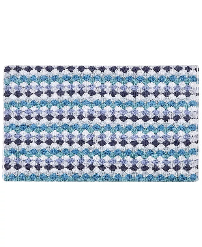 Decor Studio Bubble Stripe Bath Rug, 20 X 30 - Blue by Vanessa Jane