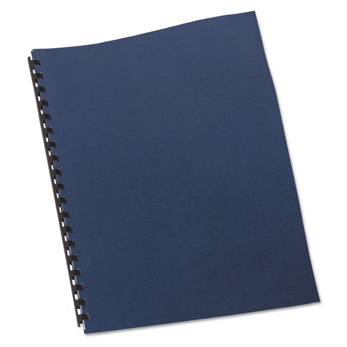 GBC Linen Textured Standard Presentation Covers for Binding Systems, Navy, 11 x 8.5, Unpunched, 200/Pack