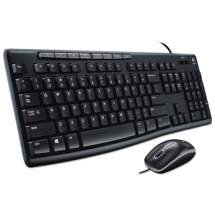 Logitech Wired Media Combo MK200, USB 2.0, Black