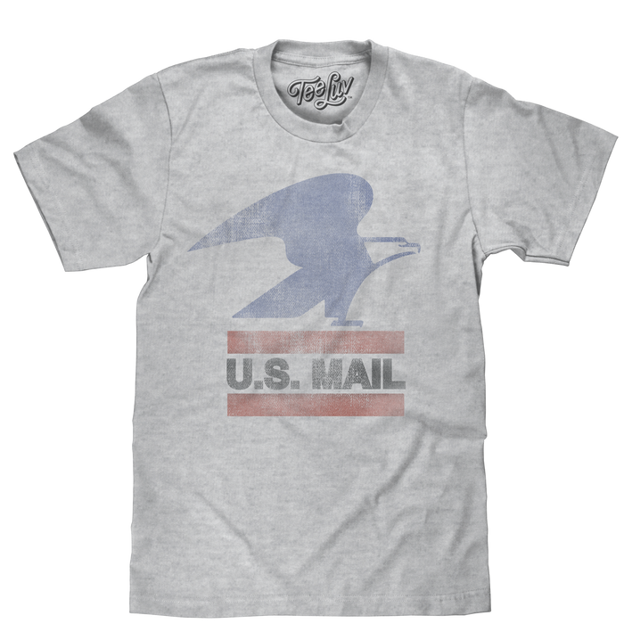 U.S. Mail Eagle Logo T-Shirt - Gray by Tee Luv