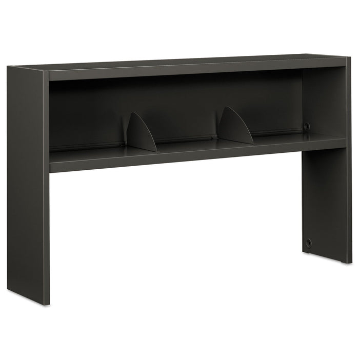 HON 38000 Series Stack On Open Shelf Hutch, 60w x 13.5d x 34.75h, Charcoal