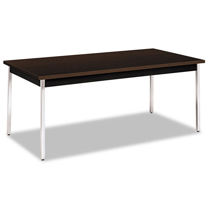 HON Utility Table, Rectangular, 72w x 36d x 29h, Mocha/Black