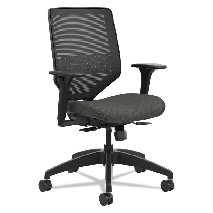 HON Solve Series Mesh Back Task Chair, Supports Up to 300 lb, 16" to 22" Seat Height, Ink Seat, Black Back/Base