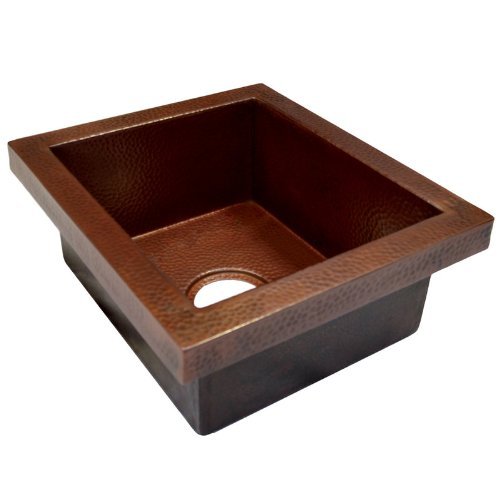 Native Trails Manhattan 17 x 15 Single Basin Drop In 16-Gauge Copper Bar Sink by Vanessa Jane