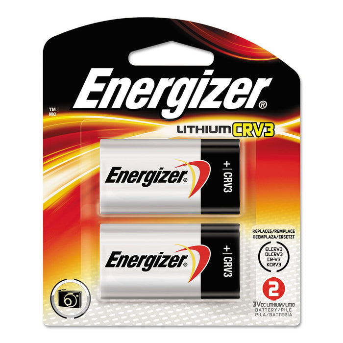 Energizer CRV3 Lithium Photo Battery, 3 V, 2/Pack