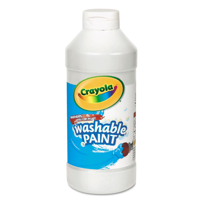 Crayola Washable Paint, White, 16 oz Bottle