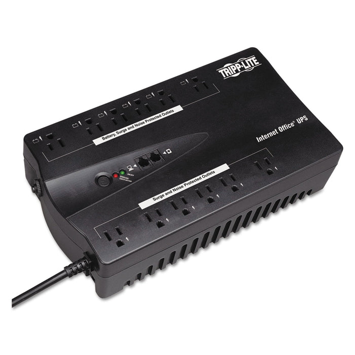 Tripp Lite Internet Office Ultra-Compact Desktop Standby UPS, 12 Outlets, 900 VA, 420 J