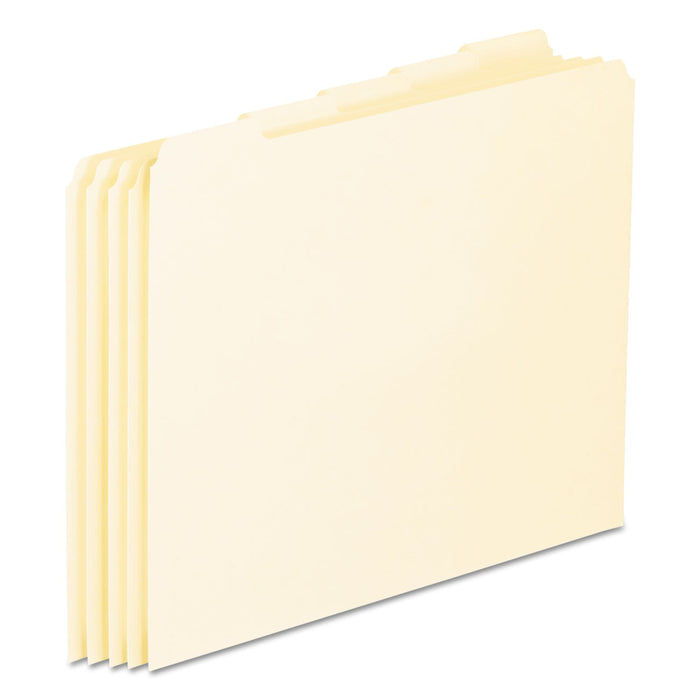 Pendaflex Blank Top Tab File Guides, 1/5-Cut Top Tab, Blank, 8.5 x 11, Manila, 100/Box