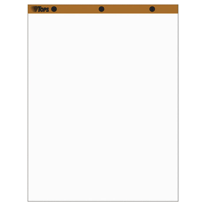 TOPS Easel Pads, Unruled, 27 x 34, White, 50 Sheets, 2/Carton
