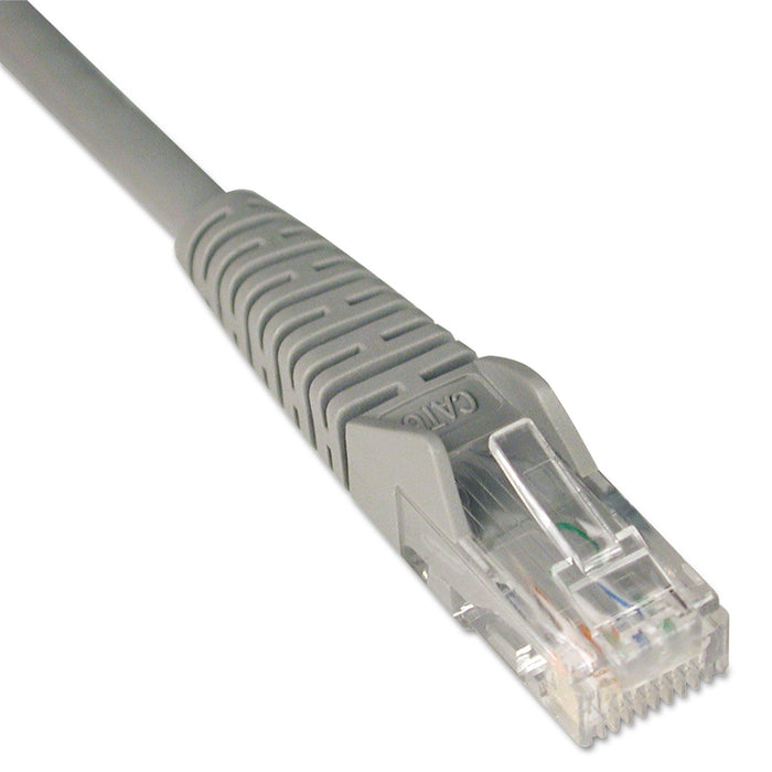 Tripp Lite CAT6 Gigabit Snagless Molded Patch Cable, 7 ft, Gray
