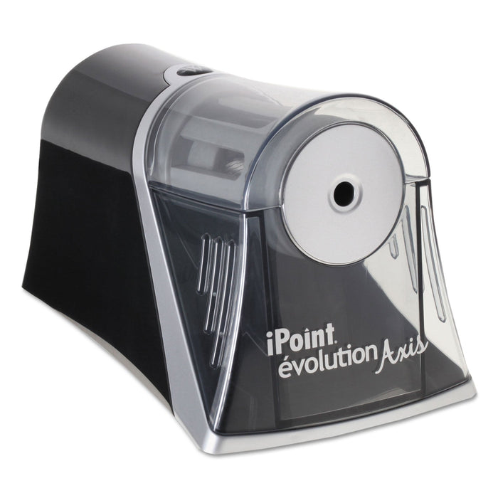 Westcott iPoint Evolution Axis Pencil Sharpener, AC-Powered, 4.25 x 7 x 4.75, Black/Silver