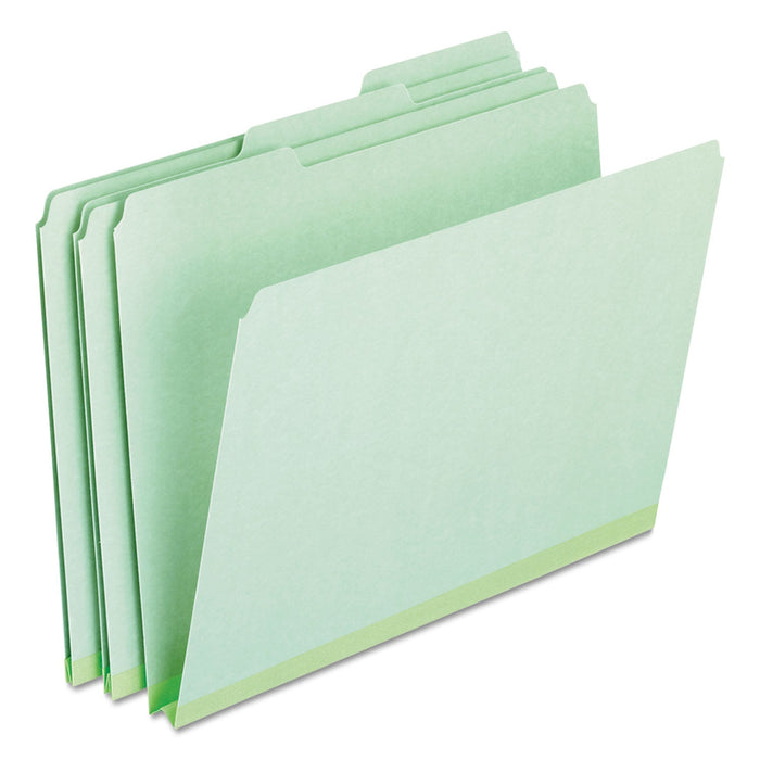 Pendaflex Pressboard Expanding File Folders, 1/3-Cut Tabs: Assorted, Letter Size, 1" Expansion, Green, 25/Box