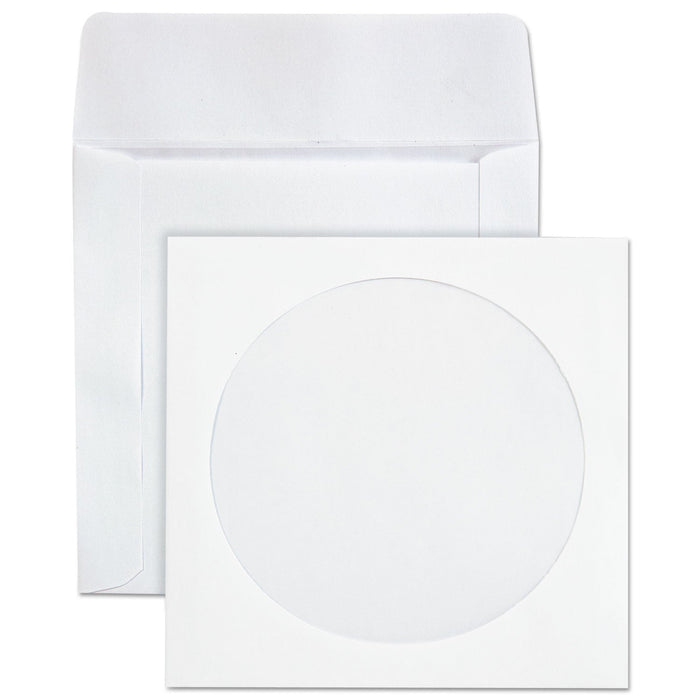 Quality Park CD/DVD Sleeves, 1 Disc Capacity, White, 100/Box