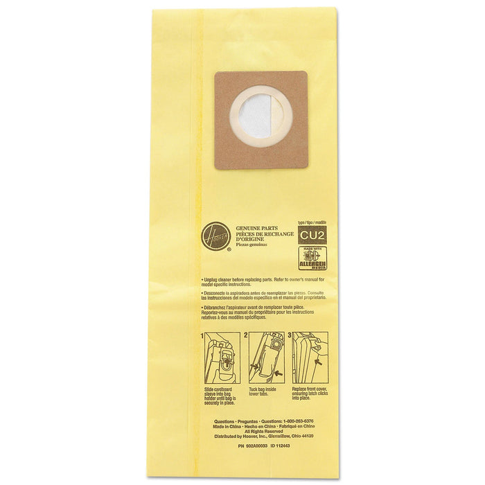 Hoover HushTone Vacuum Bags, Yellow, 10/Pack