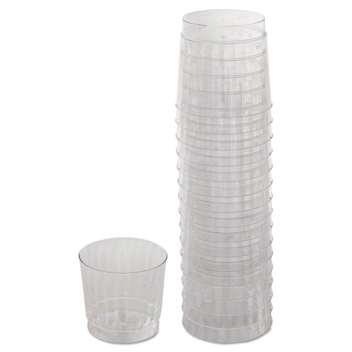 WNA Classicware Tumblers, 9 oz, Plastic, Clear, Rocks Glass, 16/Bag, 15 Bag/Carton