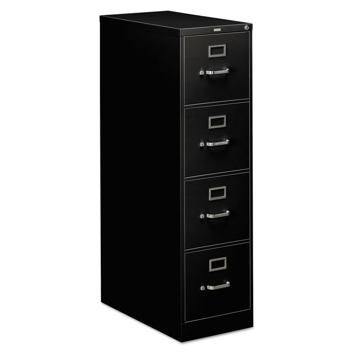 HON 310 Series Vertical File, 4 Letter-Size File Drawers, Black, 15" x 26.5" x 52"