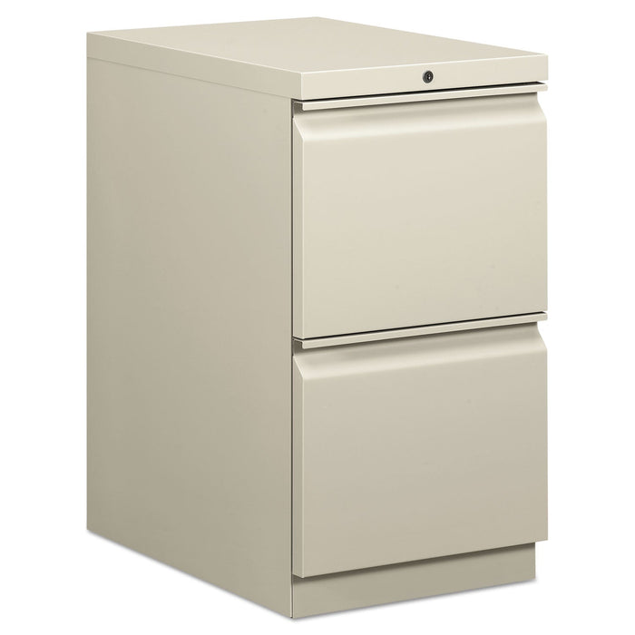 HON Brigade Mobile Pedestal, Left or Right, 2 Letter-Size File Drawers, Light Gray, 15" x 22.88" x 28"
