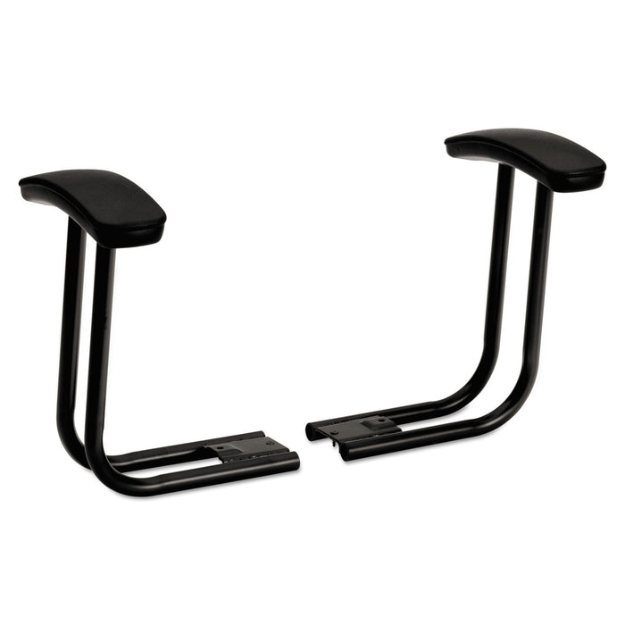 HON Optional Fixed T-Arms for HON ComforTask Series Swivel Task Chairs, Black, 2/Set