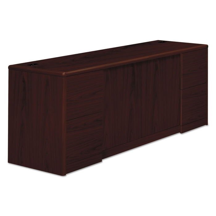 HON 10700 Series Credenza w/Doors, 72w x 24d x 29.5h, Mahogany