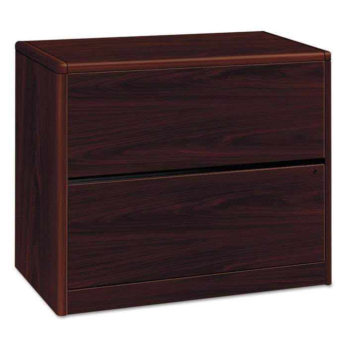 HON 10700 Series Locking Lateral File, 2 Legal/Letter-Size File Drawers, Mahogany, 36" x 20" x 29.5"