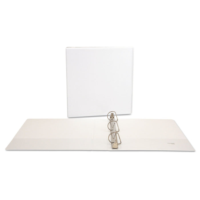 Universal Slant D-Ring View Binder, 3 Rings, 1.5" Capacity, 11 x 8.5, White, 4/Pack
