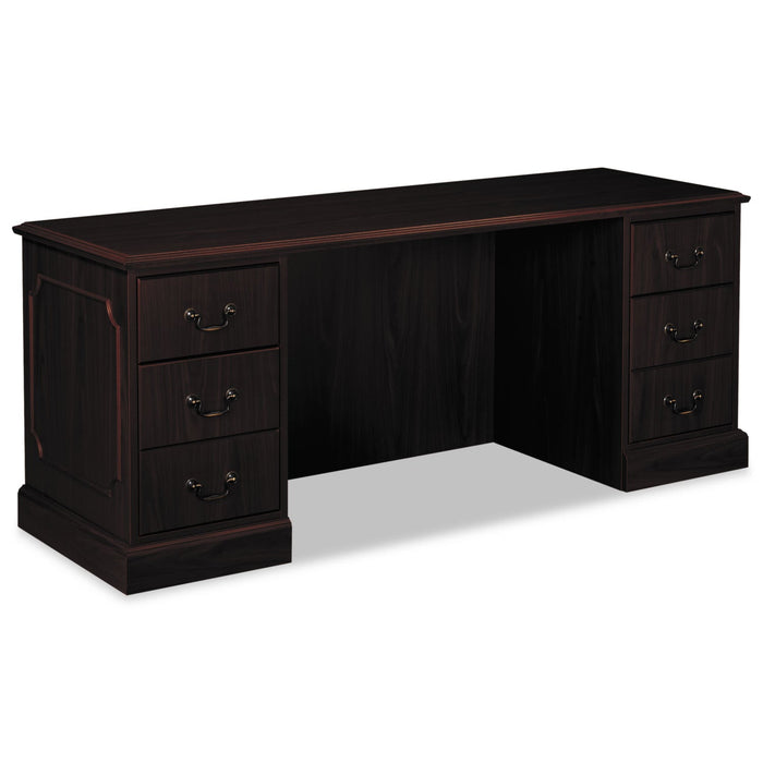 HON 94000 Series Kneespace Credenza, 72w x 24d x 29.5h, Mahogany