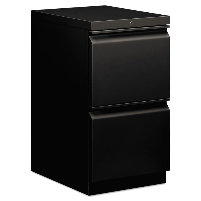 HON Brigade Mobile Pedestal, Left or Right, 2 Letter-Size File Drawers, Black, 15" x 19.88" x 28"
