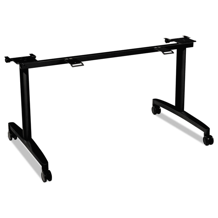 HON Huddle Flip-Top Base for 30" Deep Table Tops, 51.63w x 23.5d x 28.38h, Black