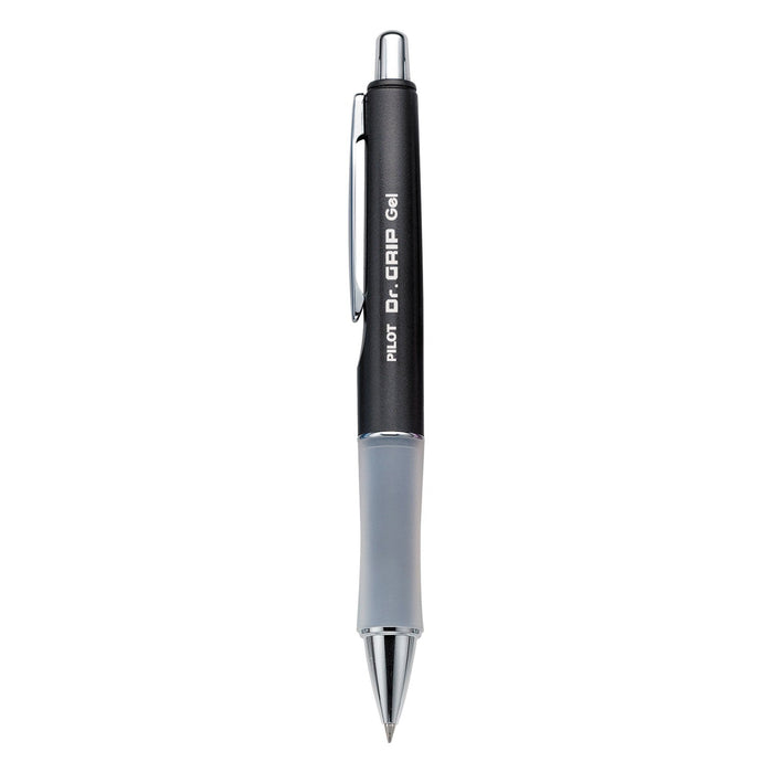 Pilot Dr. Grip Limited Gel Pen, Retractable, Fine 0.7 mm, Black Ink, Charcoal Gray Barrel