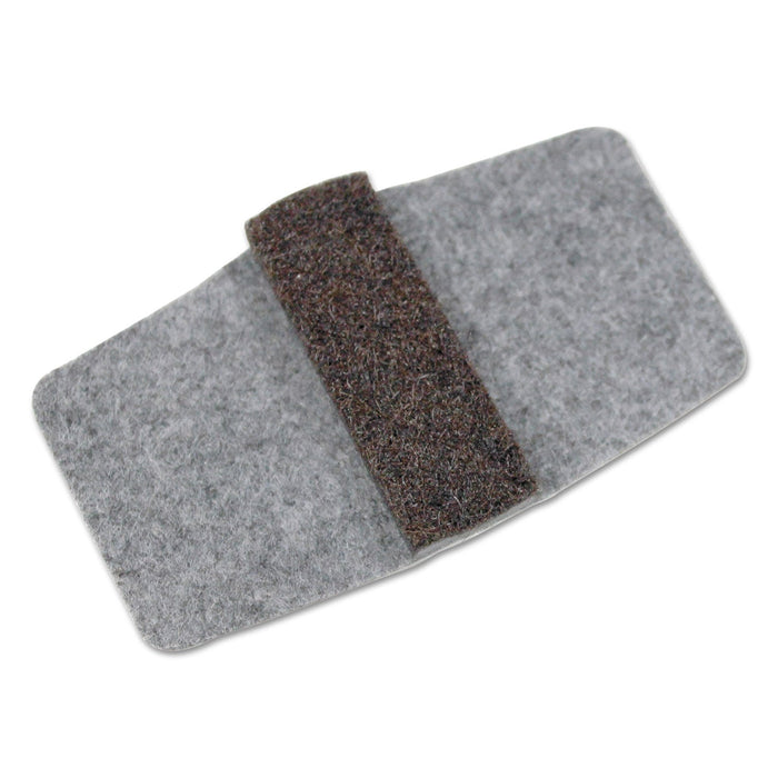 Master Caster Wrap Around Felt Floor Savers, Rectangular, 7.25 x 1 x 8, Gray/Black, 16/Pack