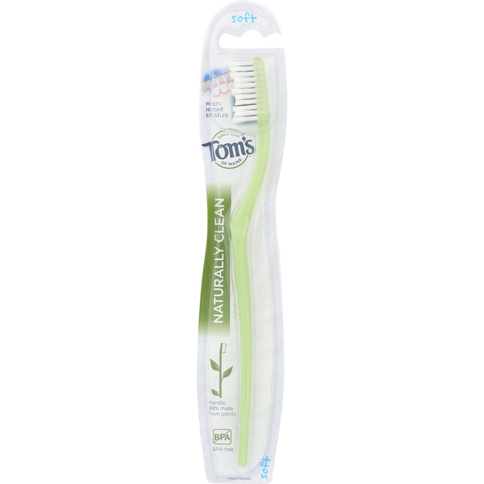 Tom's Of Maine Adult Naturally Clean Soft Toothbrush 1 Brush by Pasteur Pharmacy