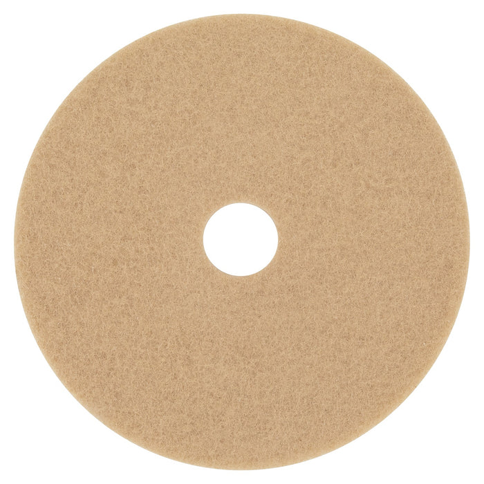 3M Ultra High-Speed Floor Burnishing Pads 3400, 20" Diameter, Tan, 5/Carton