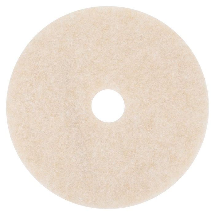 3M Ultra High-Speed TopLine Floor Burnishing Pads 3200, 20" Diameter, White/Amber, 5/Carton