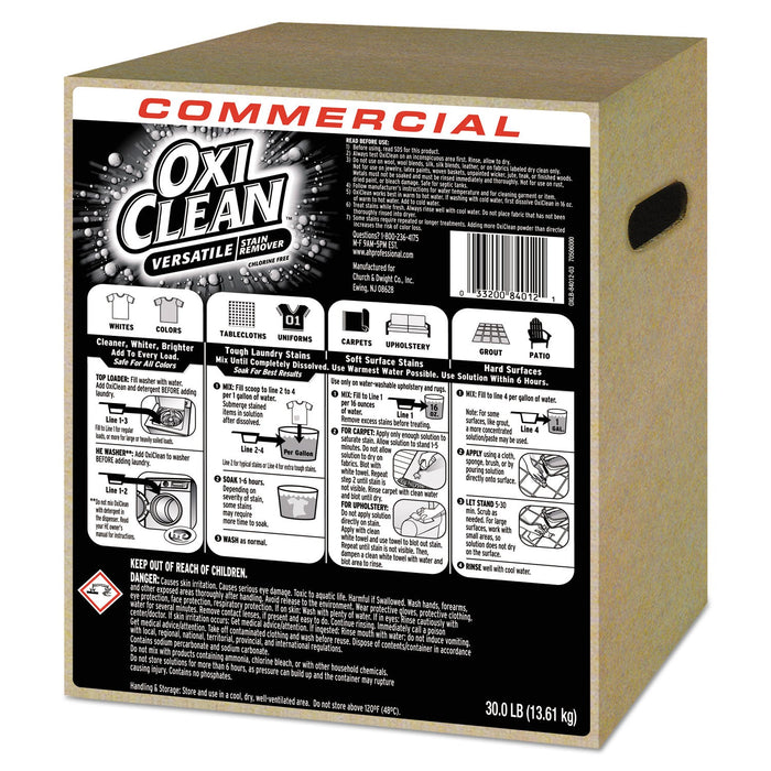 OxiClean Stain Remover, Regular Scent, 30 lb Box