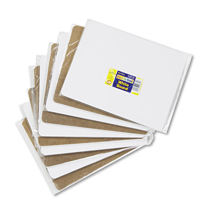 Creativity Street Unruled Dry-Erase Student Board, Melamine, 12 x 9, White, 10/Set