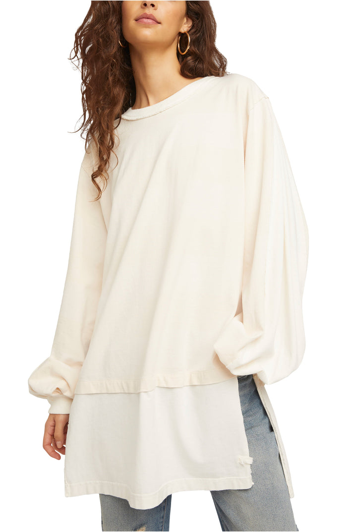 Free People Womens Stripe Oversize Shirt, Size Small by Vanessa Jane