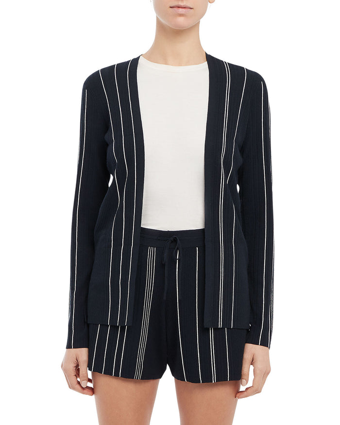 Theory Hankson Striped Cardigan, Size Small by Vanessa Jane