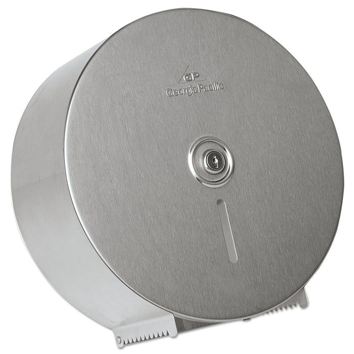 Georgia Pacific Stainless Steel Jumbo Roll Tissue Dispenser, 14.25 x 4.44 x 14.25, Stainless Steel