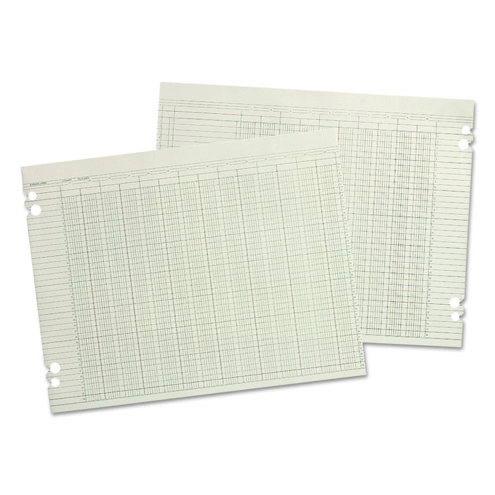 Wilson Jones Accounting Sheets, 20 Columns, 9.25 x 11.88, Green, Loose Sheet, 100/Pack