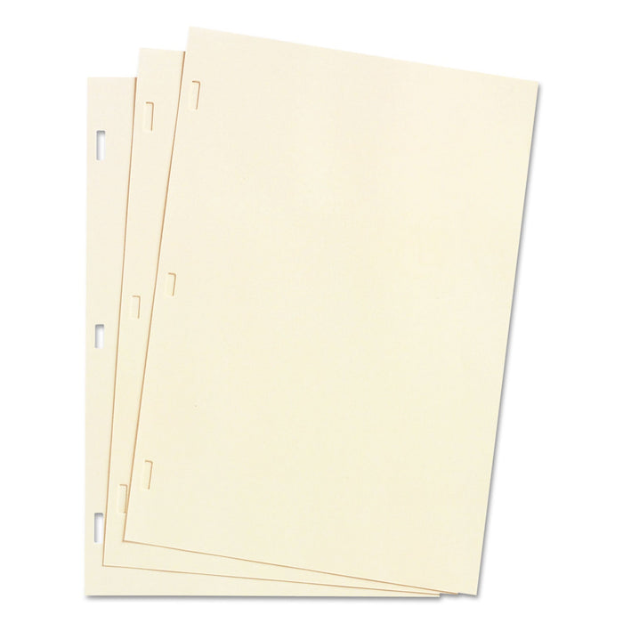 Wilson Jones Looseleaf Minute Book Ledger Sheets, 14 x 8.5, Ivory, Loose Sheet 100/Box