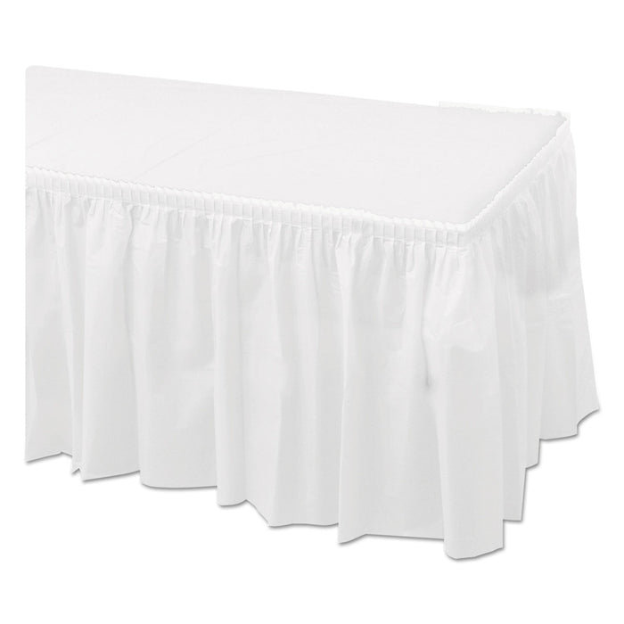 Hoffmaster Tableskirts, Plastic, 29" x 14 ft, White, 6/Carton