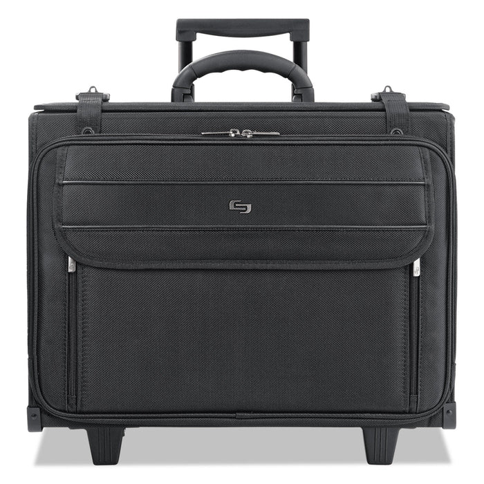 Solo Classic Rolling Catalog Case, Fits Devices Up to 17.3", Polyester, 18 x 7 x 14, Black