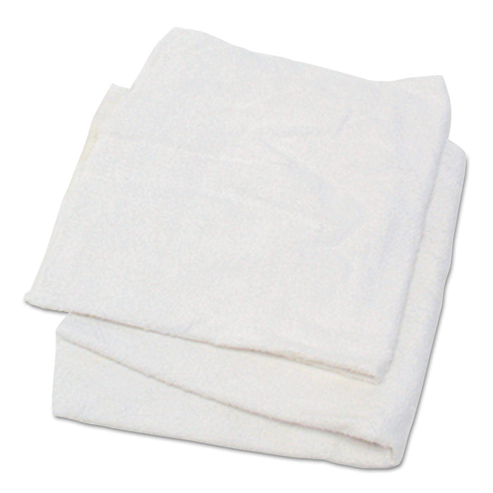 HOSPECO Woven Terry Rags, White, 15 x 17, 25 lb/Carton