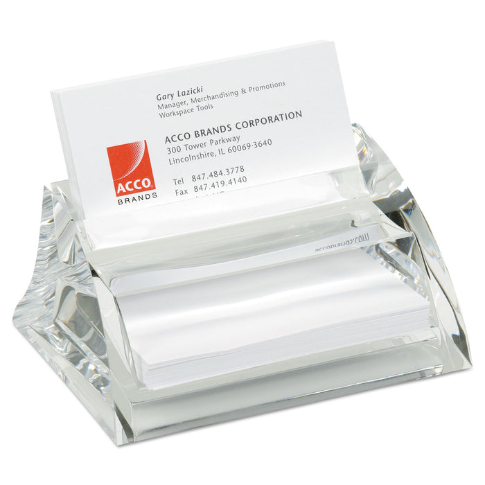 Swingline Stratus Acrylic Business Card Holder, Holds 40 3.5 x 2 Cards, 3.5 x 4.5 x 2.25, Clear