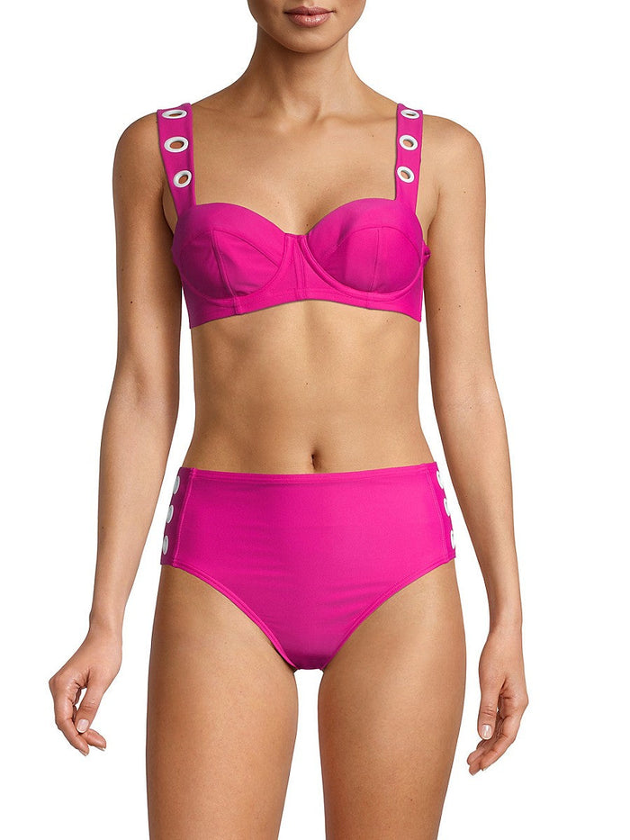 DKNY Grommet-Strap Underwire Bikini Top by Vanessa Jane