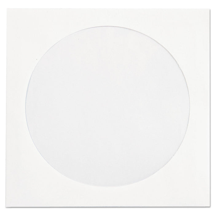 Quality Park CD/DVD Sleeves, 1 Disc Capacity, White, 250/Box