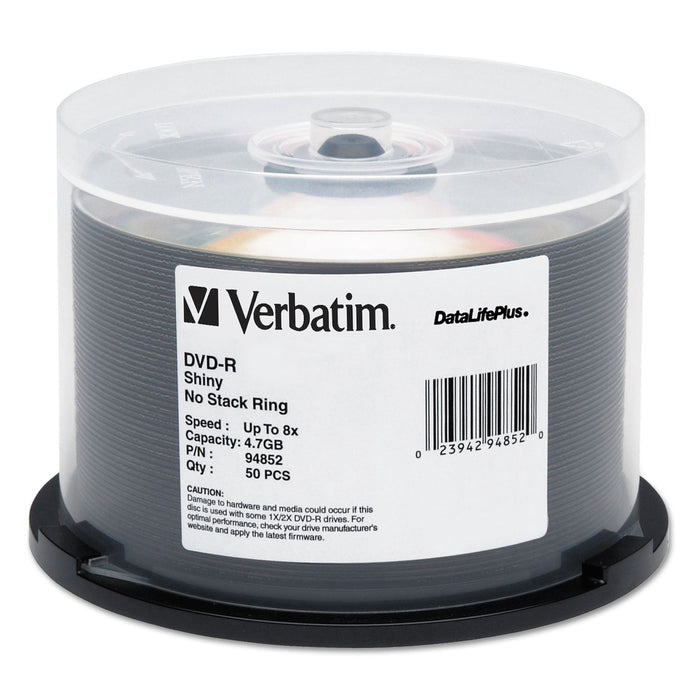 Verbatim DVD-R DataLifePlus, 4.7 GB, 8x, Spindle, Shiny Silver, 50/Pack